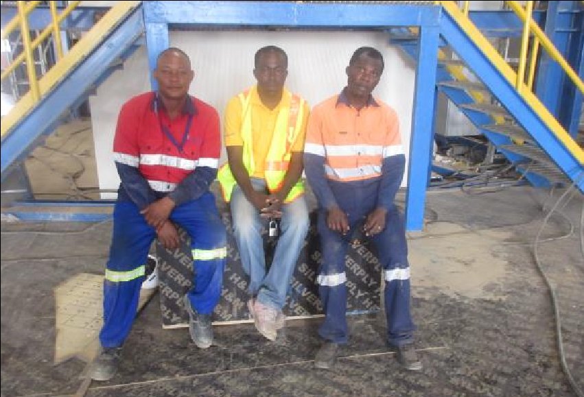 A memory photo at the project site
